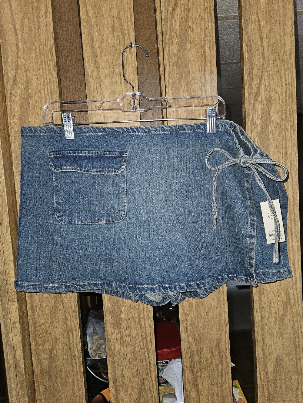 NWT No Boundaries Sz XL Denim Blue Wrap Skort